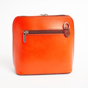 Artimino Orange Crossbody Bag Italian Leather Solo Perché