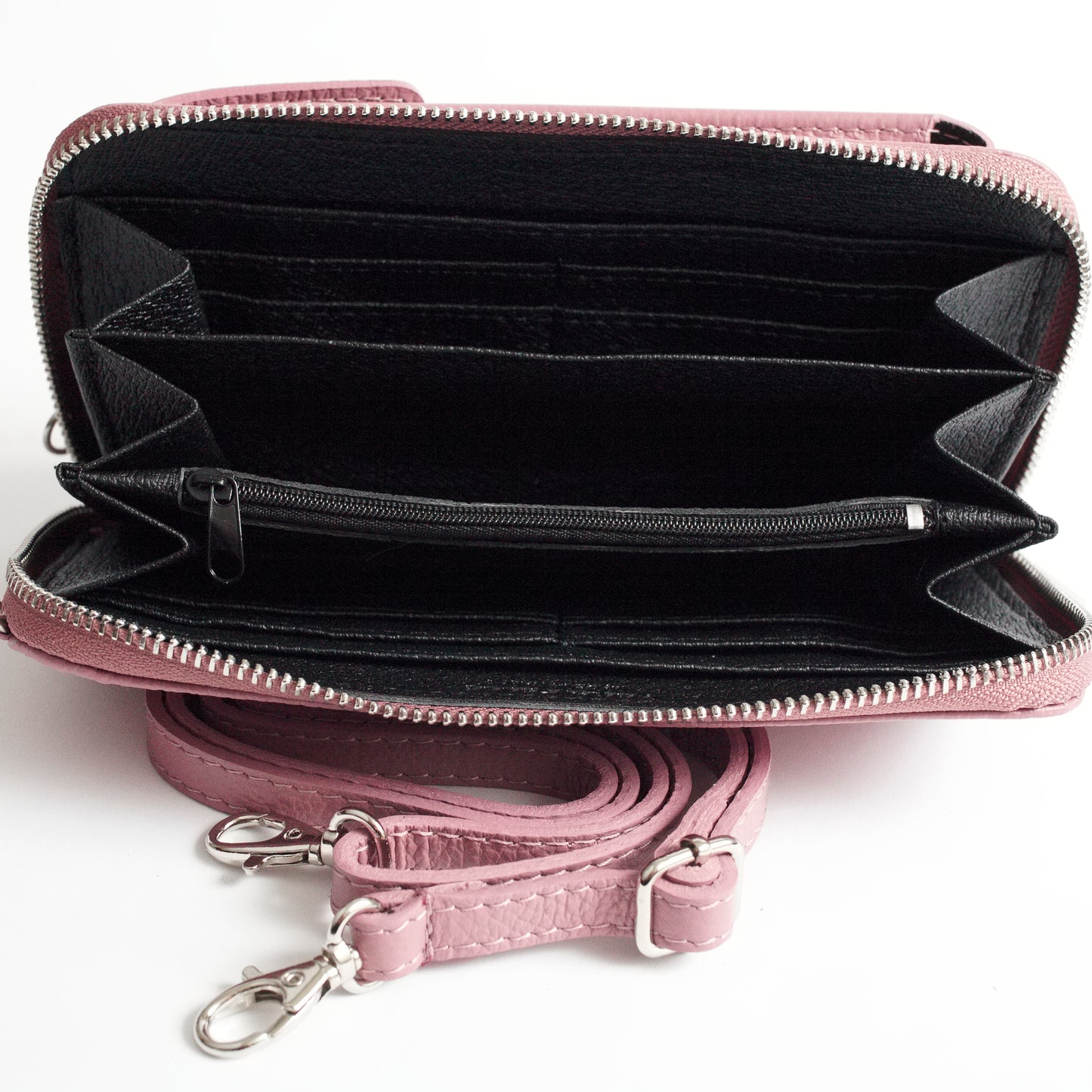 Esperia Mauve Inside Italian Leather Accessories Solo Perché Bags