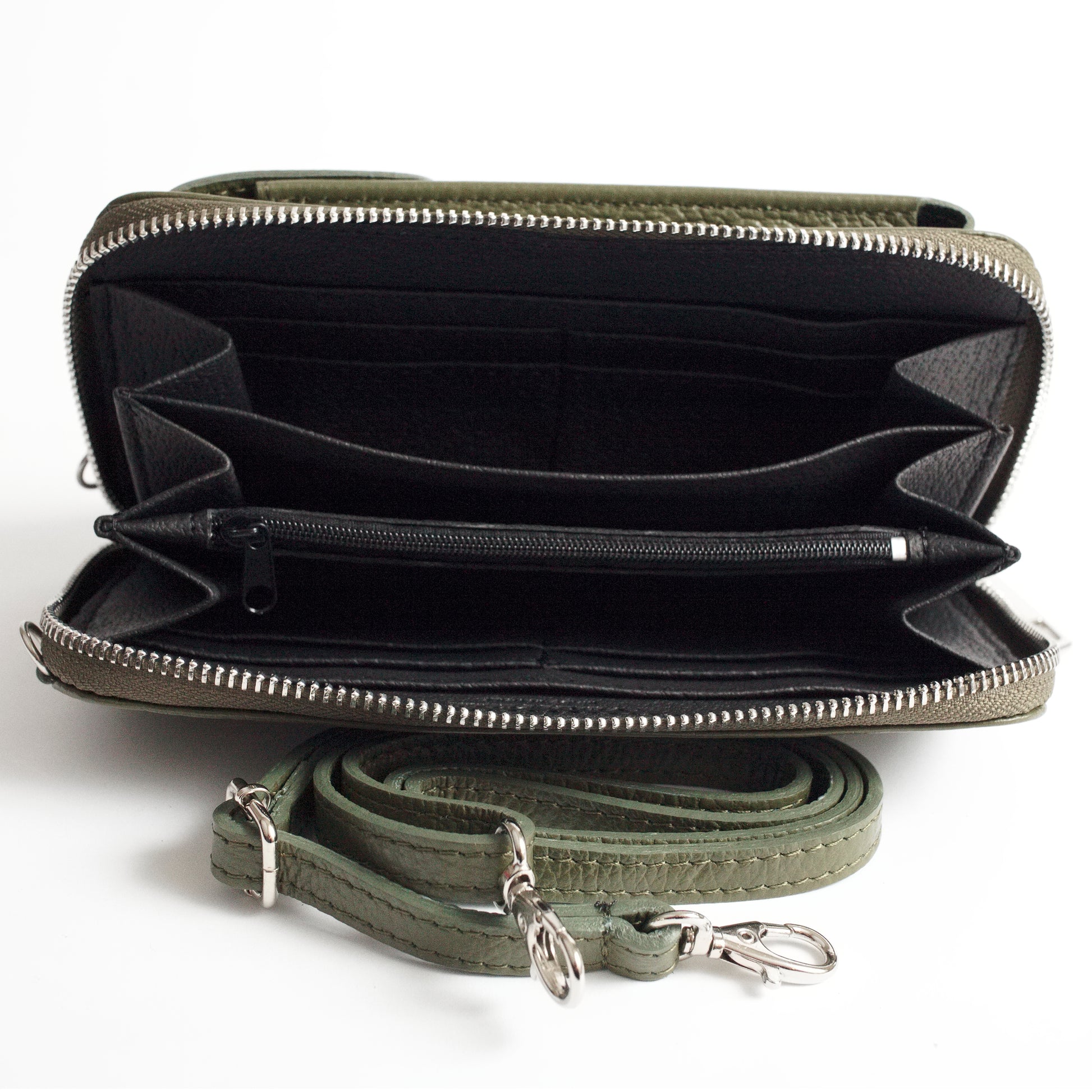 Esperia Olive Inside Italian Leather Accessories Solo Perché Bags