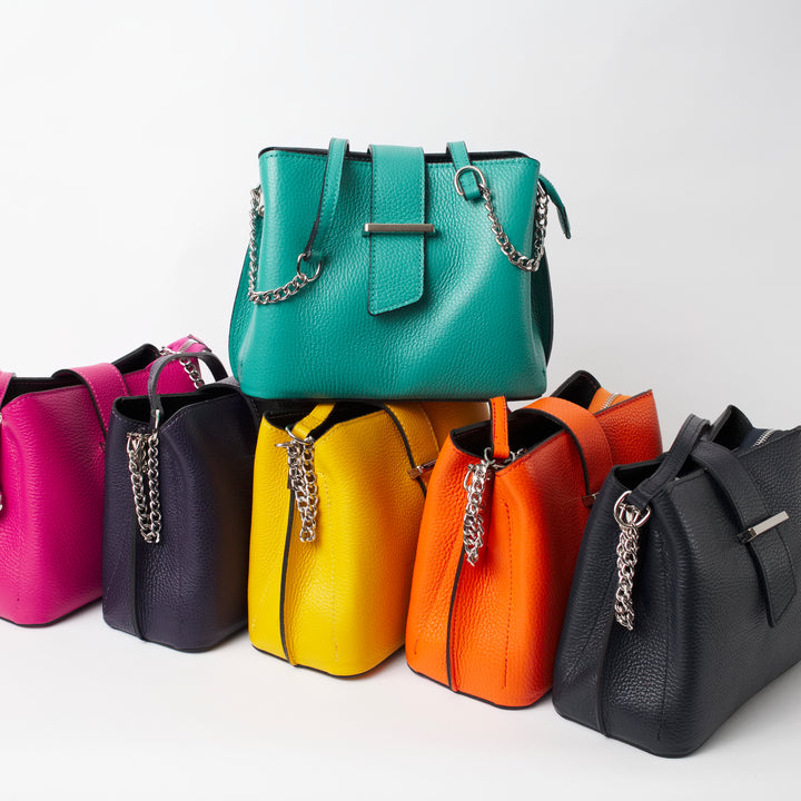 Ferrara All Colors Italian Leather Cross Body Bag Solo Perché Bags
