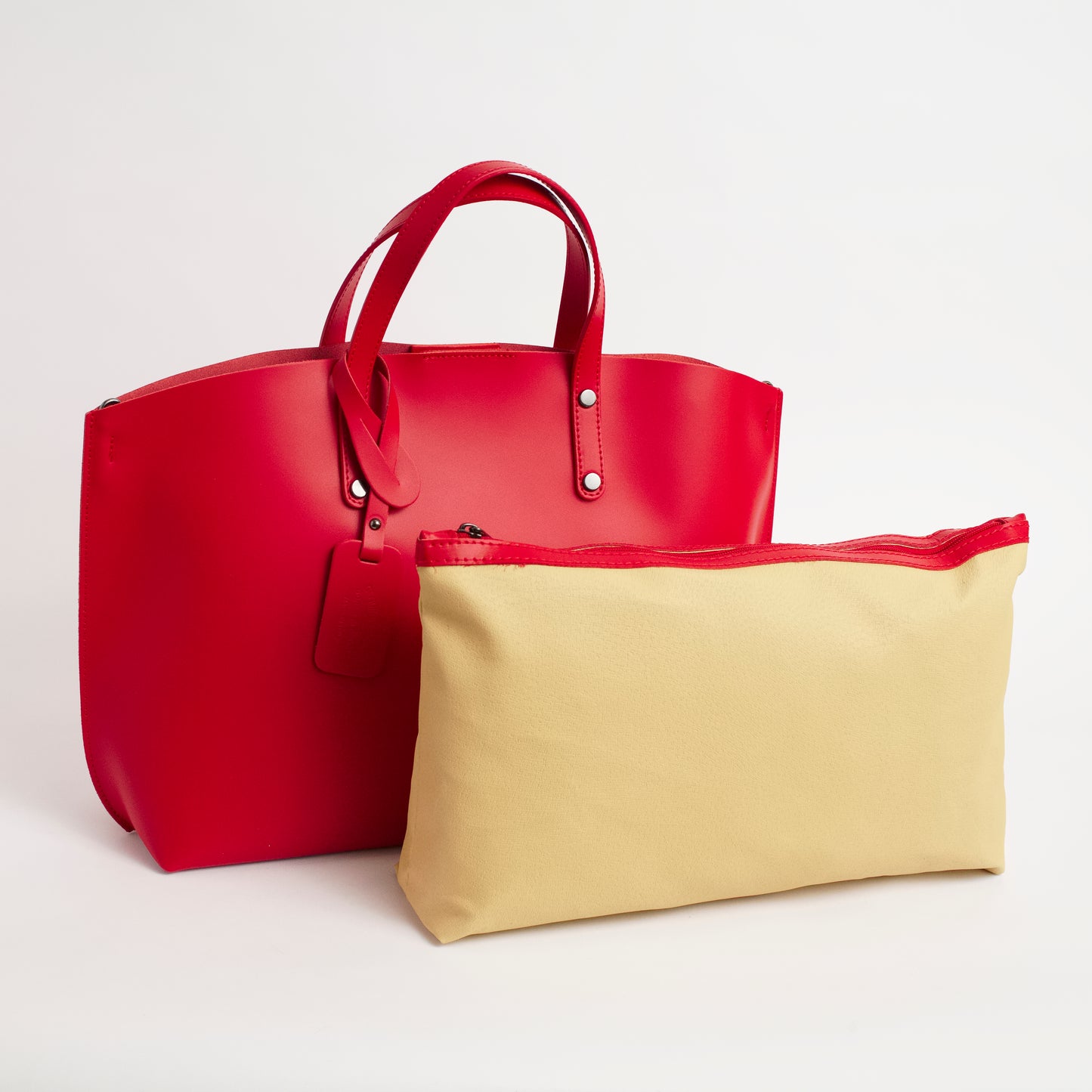 Pescara Red Italian Leather Handbag Solo Perché Bags