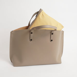 Pescara Taupe Italian Leather Handbag Solo Perché Bags
