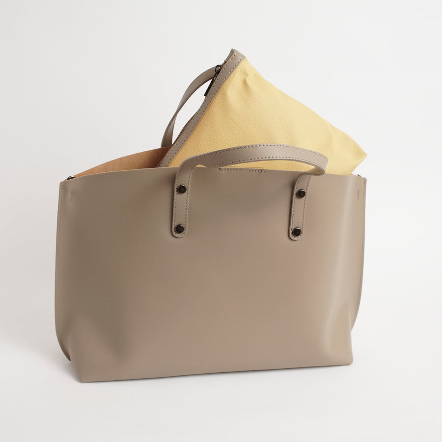 Italian Saffiano Leather Tote Bag