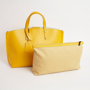 Pescara Yellow Italian Leather Handbag Solo Perché Bags