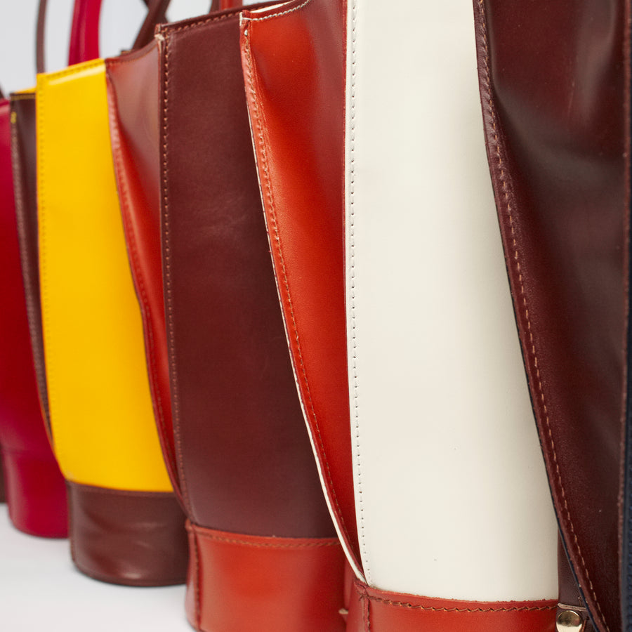 Radda Colors Italian Leather Shoulder Backpack Solo Perché Bags