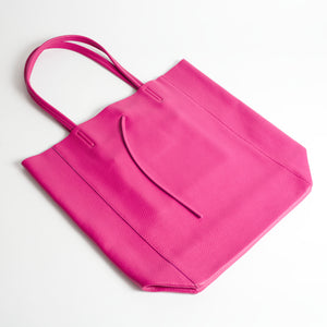 Venezia Hot Pink Italian Leather Shoulder Tote Solo Perché Bags